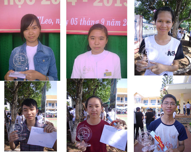 Danh sách học sinh được trao học bổng năm 2014