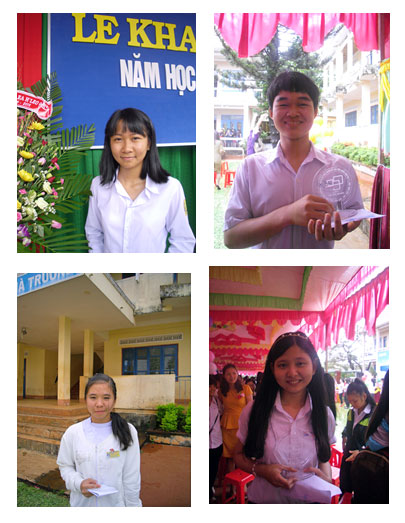 Danh sách học sinh được trao học bổng năm 2015